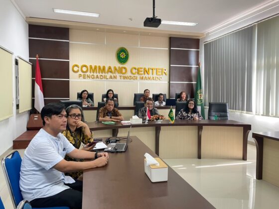 Manado, 17 Juli 2026 – Bersiap Evaluasi, Pengadilan Tinggi Manado Ikuti Entry Meeting Evaluasi SAKIP Bersama Bawas MA RI